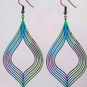 totally retro glam holographic earrings